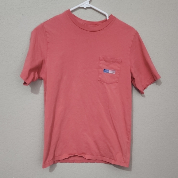 Vineyard Vines Other - Vinyard Vines Patriotic Shirt Boys Coral T-Shirt Pocket size L Martha's vinyard